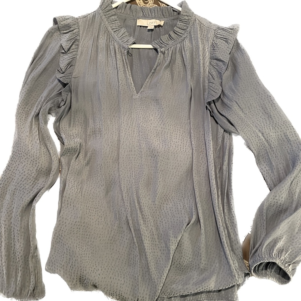 Light blue Loft silky top